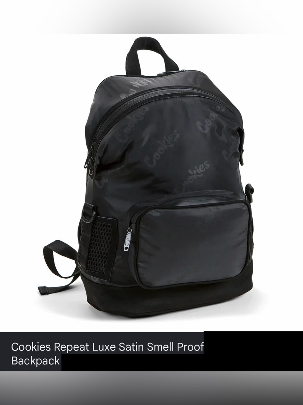 COOKIES SATIN SMELL PROOF BACKPACK BLACK - LUXE- Large Backpack